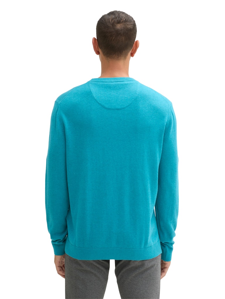 Tom Tailor Herren Pullover Turquoise Blue