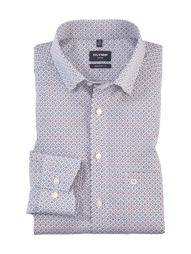 Olymp Herren Hemden lang  Weiss