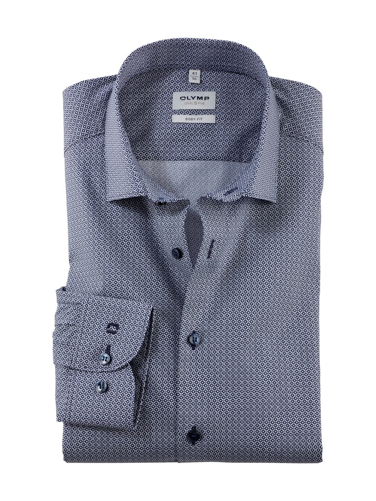 Olymp Herren Hemden lang Marine
