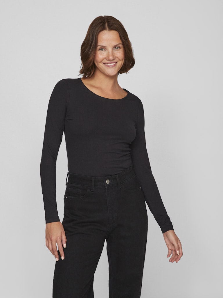 Vila Damen T-Shirts Black Beauty