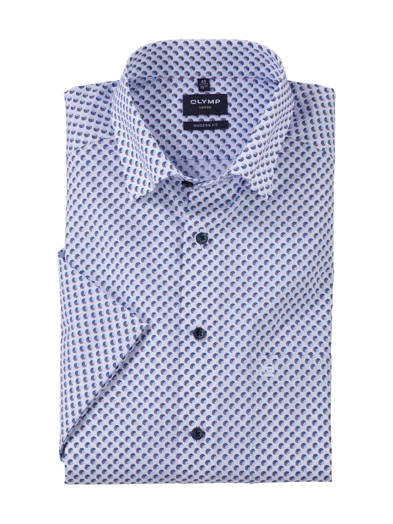 Olymp Herren Hemden kurz  Pflaume