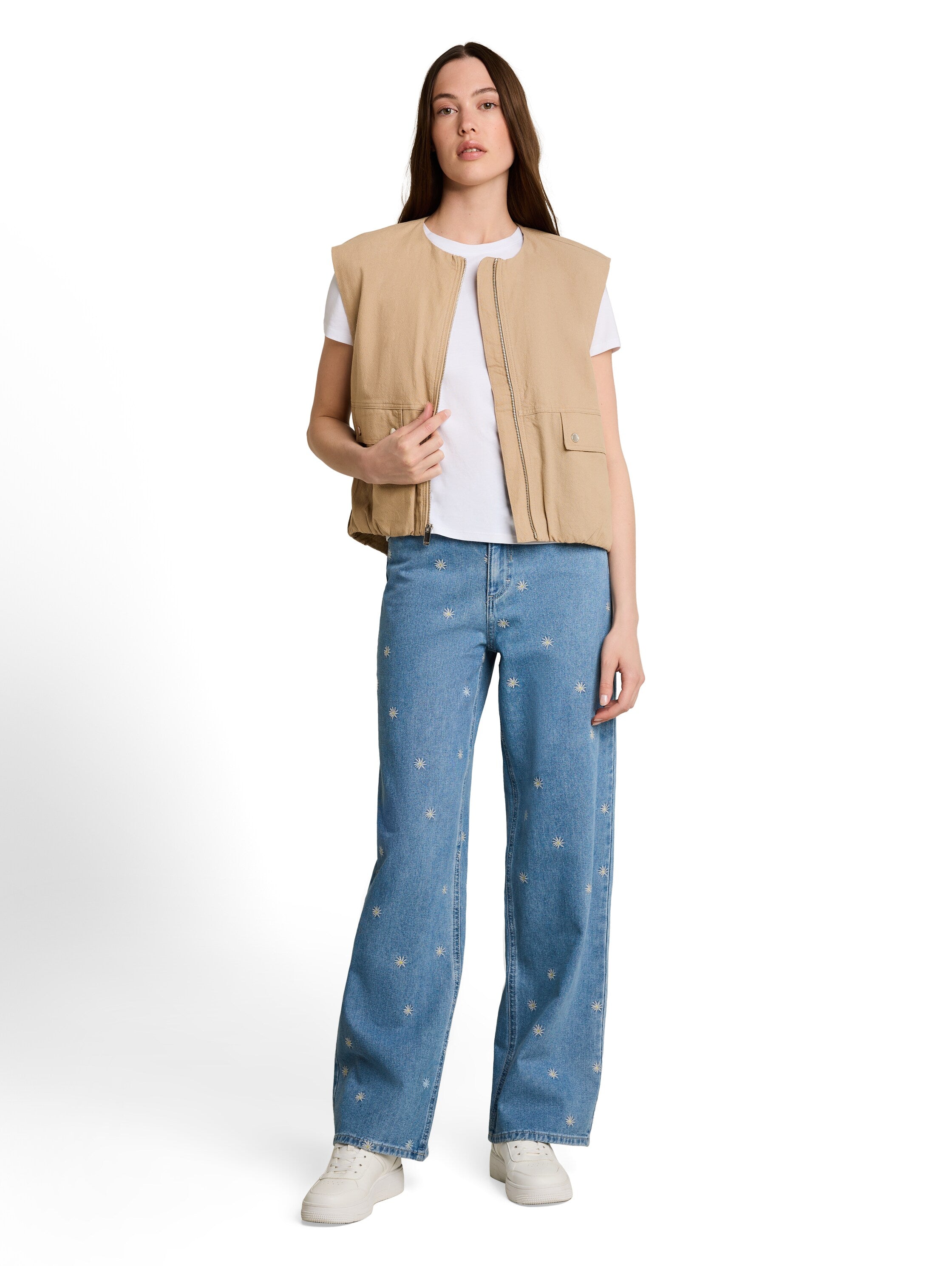 Tom Tailor denim Damen Indoorwesten Mink Beige
