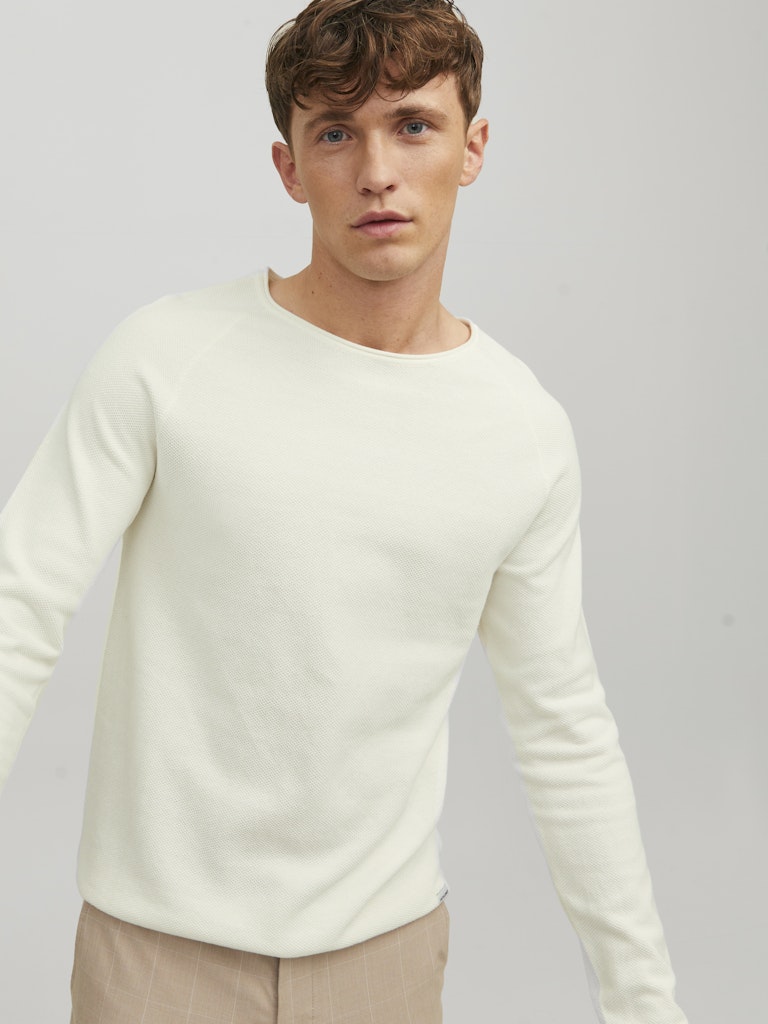 Jack & Jones Herren Pullover Cloud Dancer