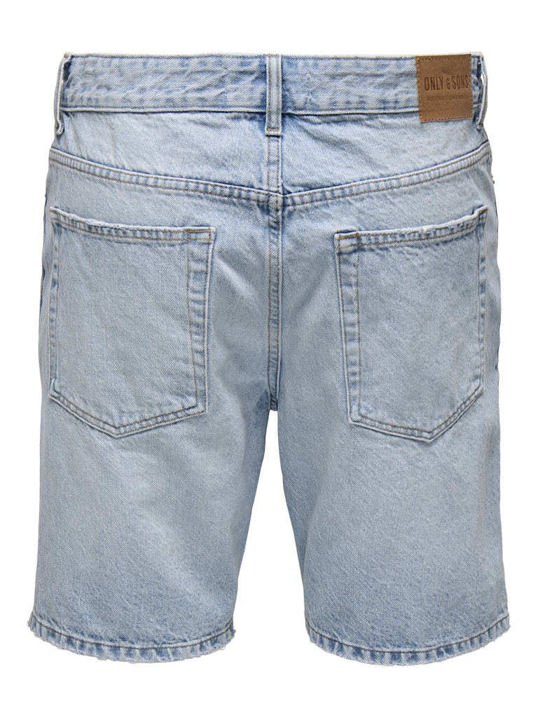 Only & Sons Herren Shorts Light Blue Deni