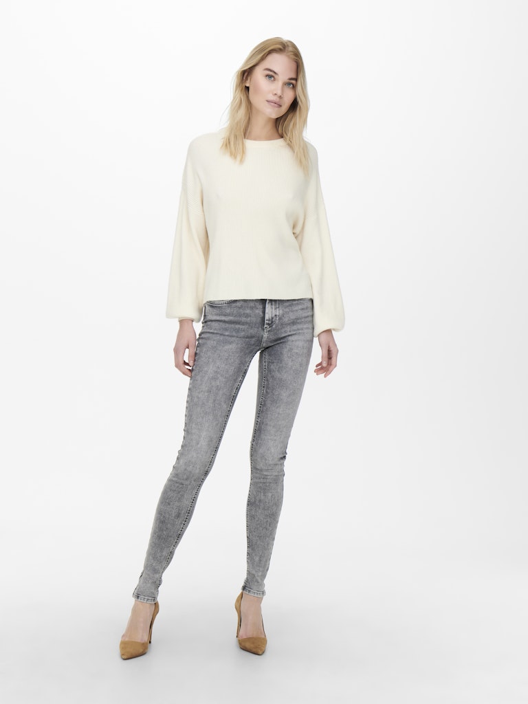 Only Damen Jeans Light Grey Deni