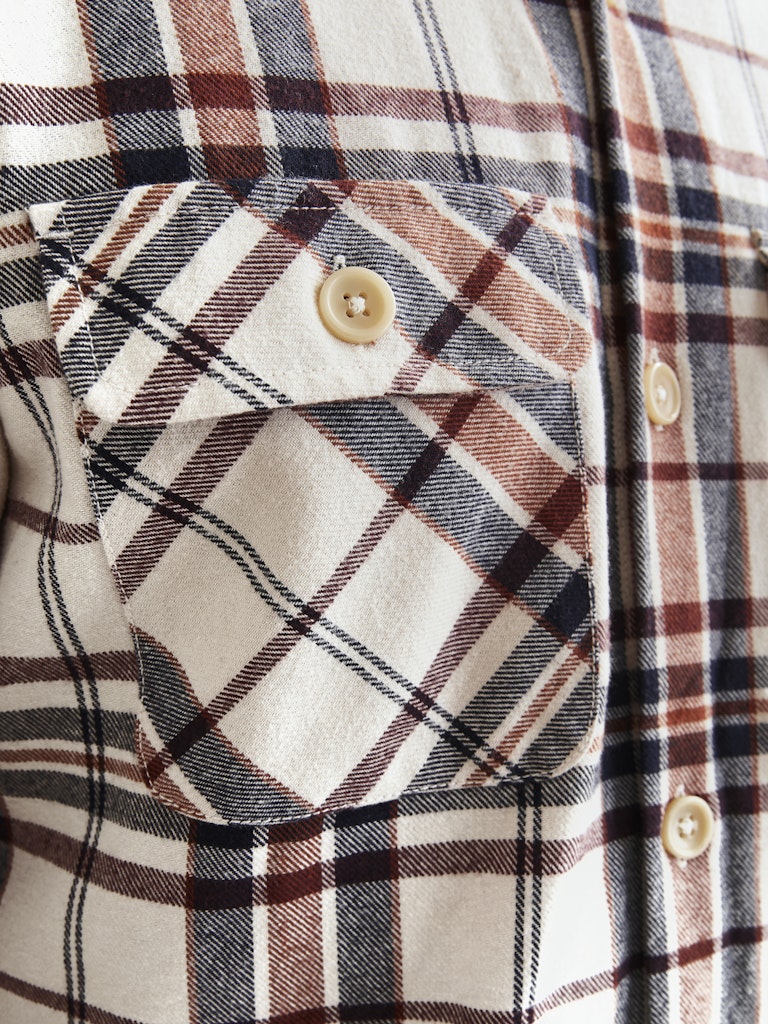 Jack & Jones Herren Hemden lang Mocha Bisque