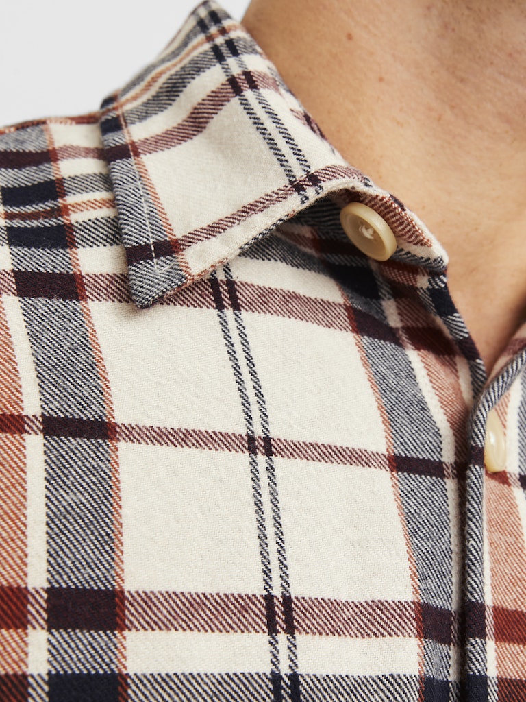 Jack & Jones Herren Hemden lang Mocha Bisque