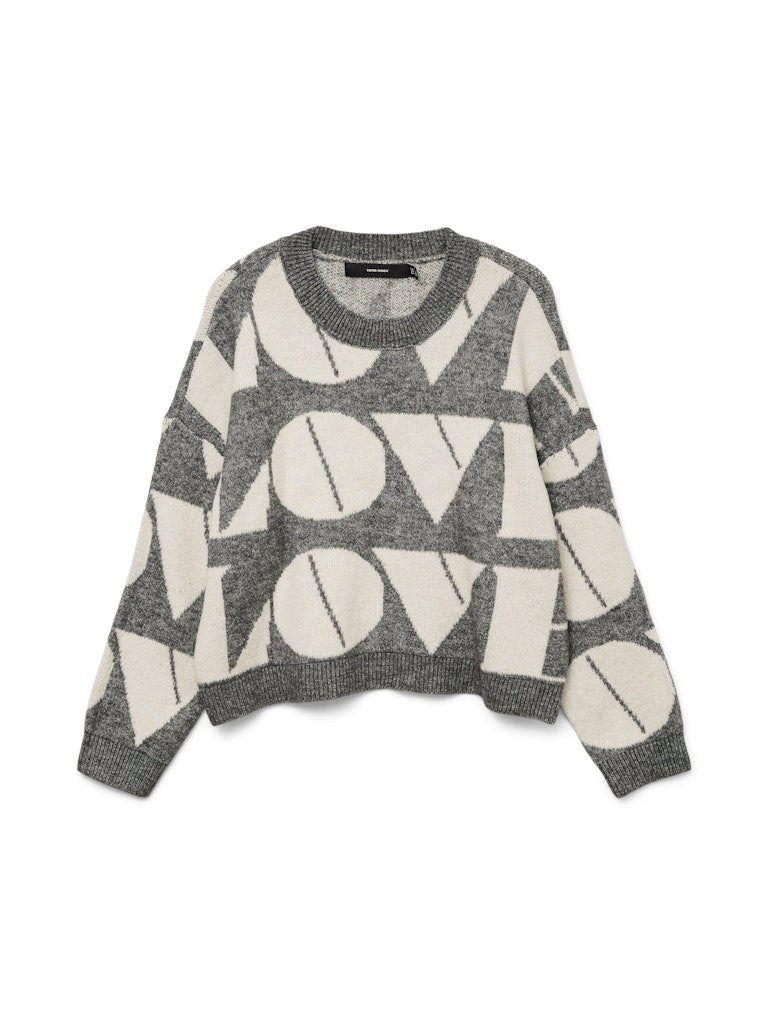 Vero Moda Damen Pullover Medium Grey Mel
