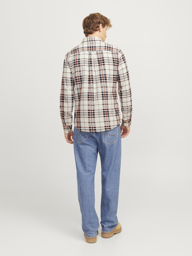 Jack & Jones Herren Hemden lang Mocha Bisque