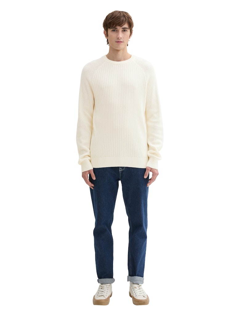Tom Tailor denim Herren Pullover Wool White