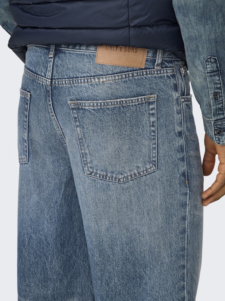 Only & Sons Herren Jeans Medium Blue Den