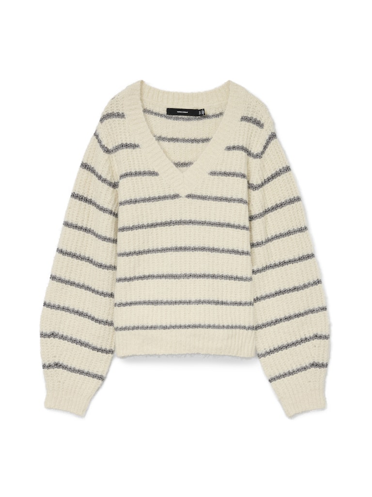 Vero Moda Damen Pullover Birch/Mgm + Sil