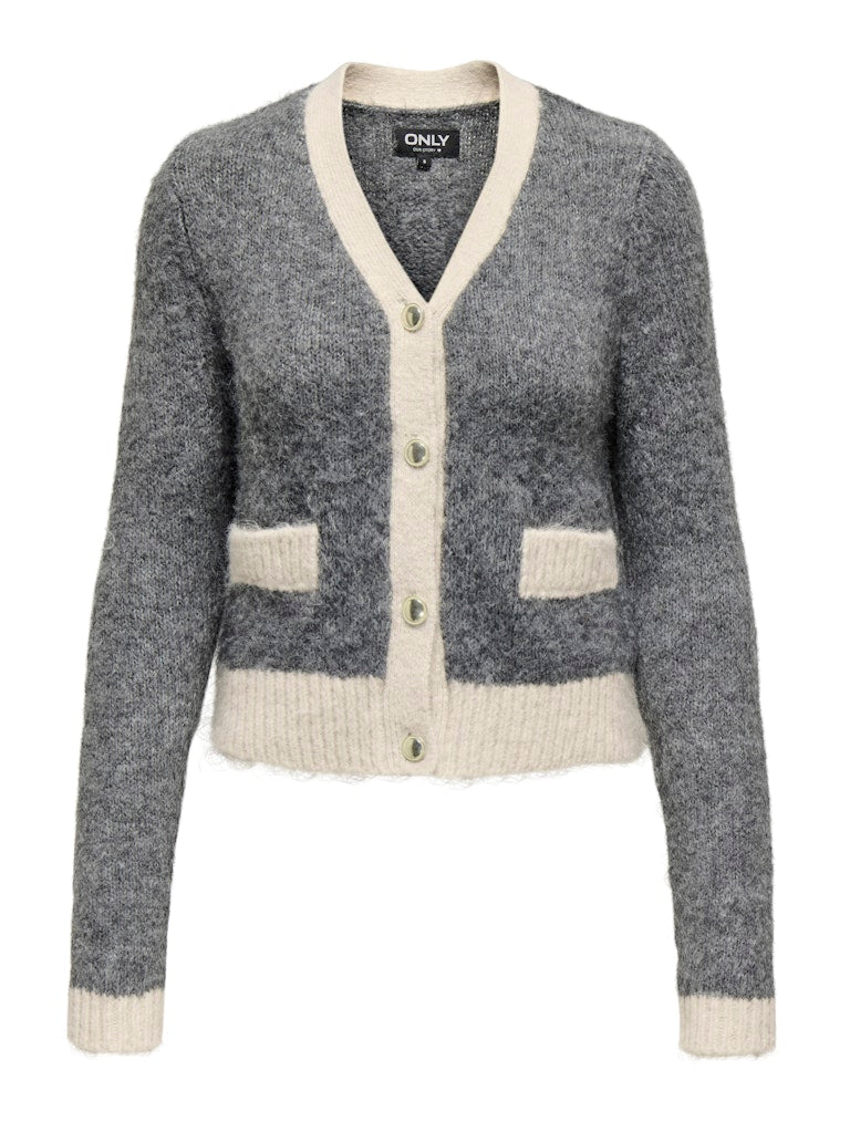 Only Damen Strickjacken Medium Grey Mel