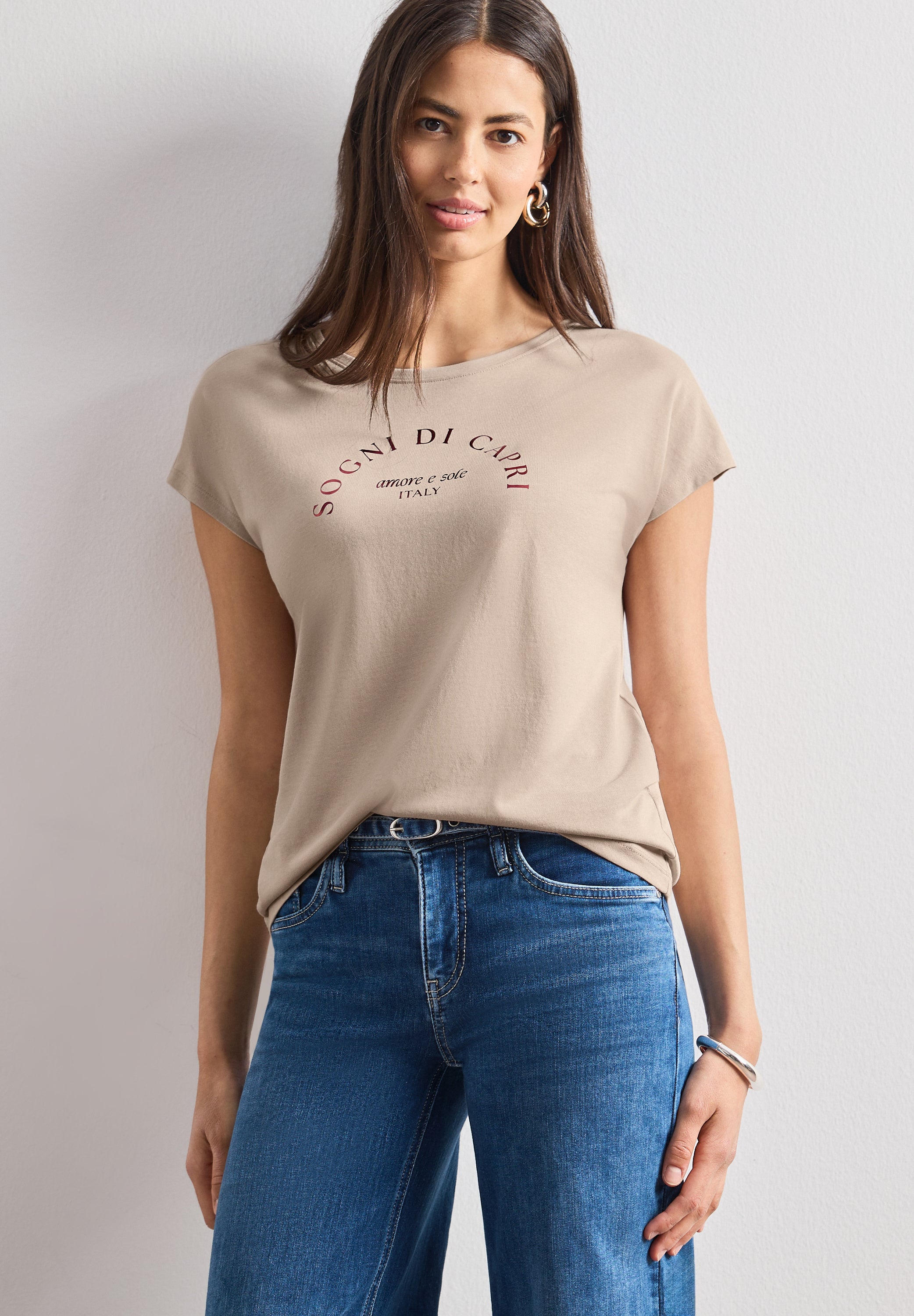 Street One Damen T-Shirts  Clay Sand