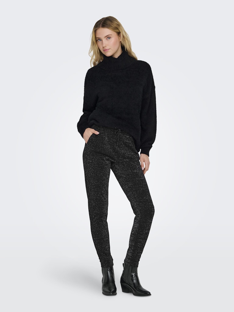 Only Damen Hosen Black/Silver Lu