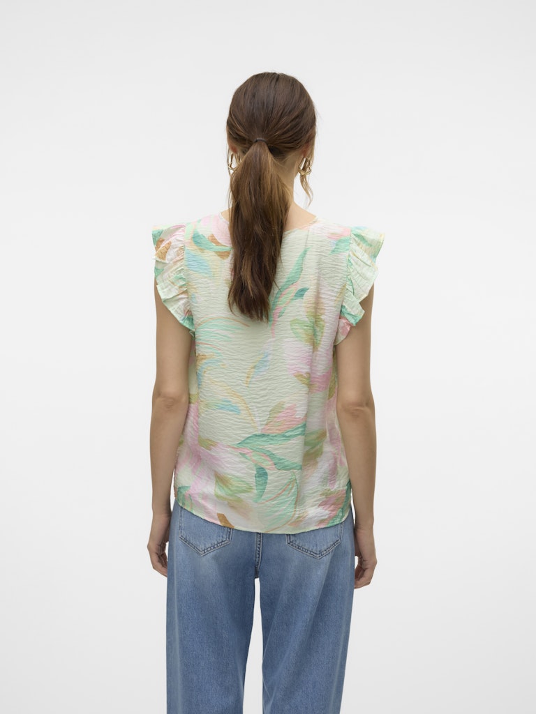 Vero Moda Damen T-Shirts Birds Egg Green