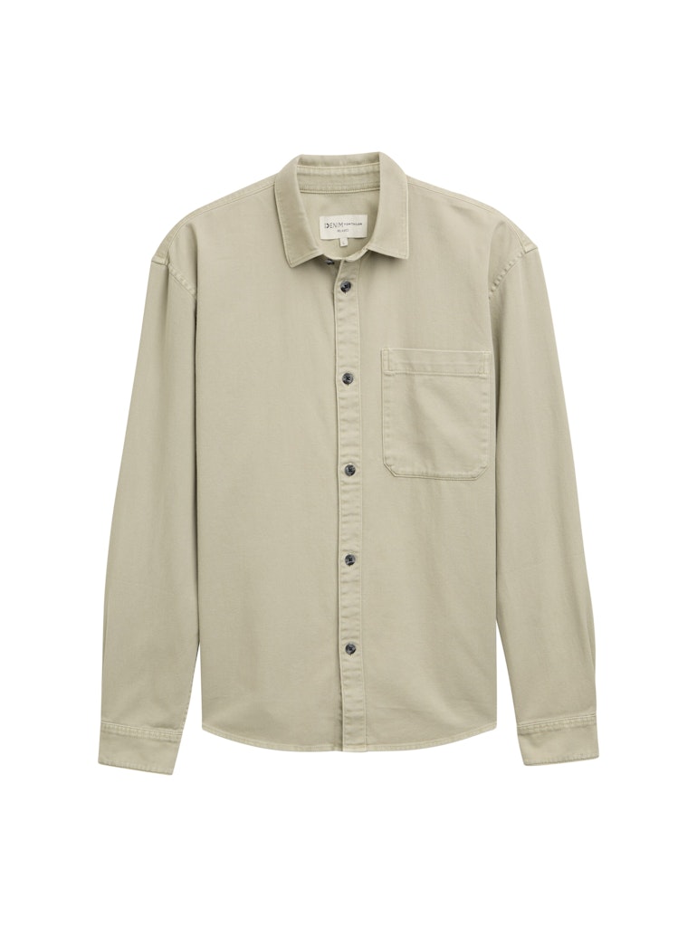 Tom Tailor denim Herren Hemden lang Beige Abbey Sto