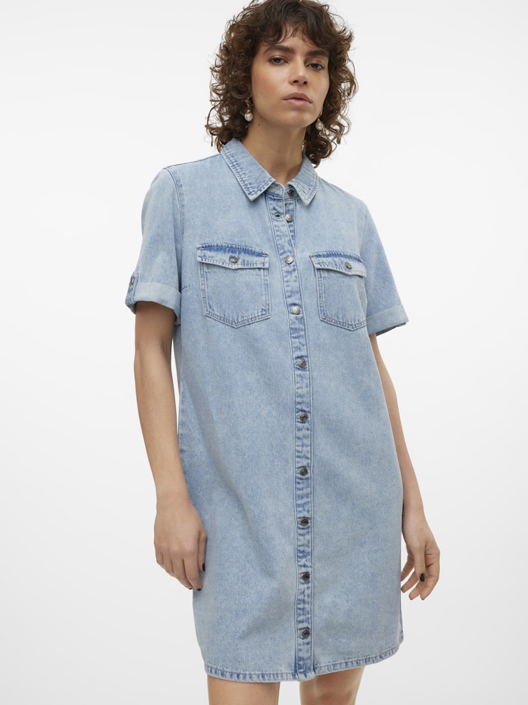 Vero Moda Damen Kleider Light Blue Deni