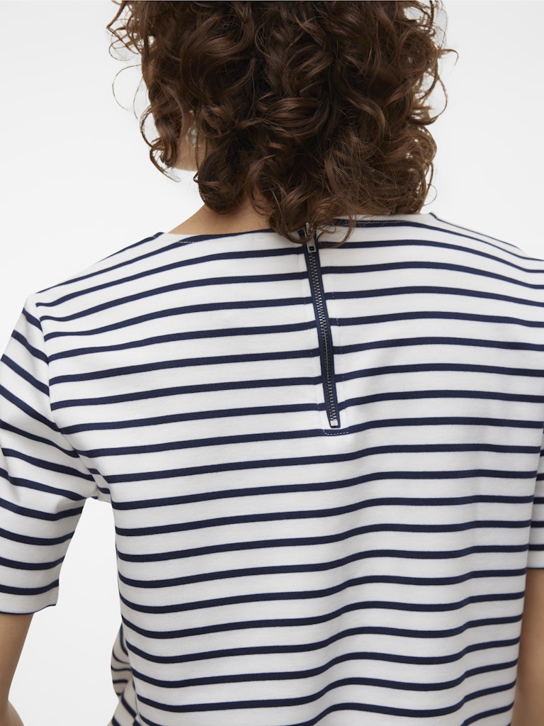 Vero Moda Damen T-Shirts Snow White/Navy