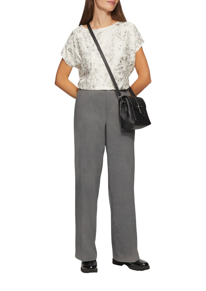 S. Oliver red Damen Hosen Grey/Black