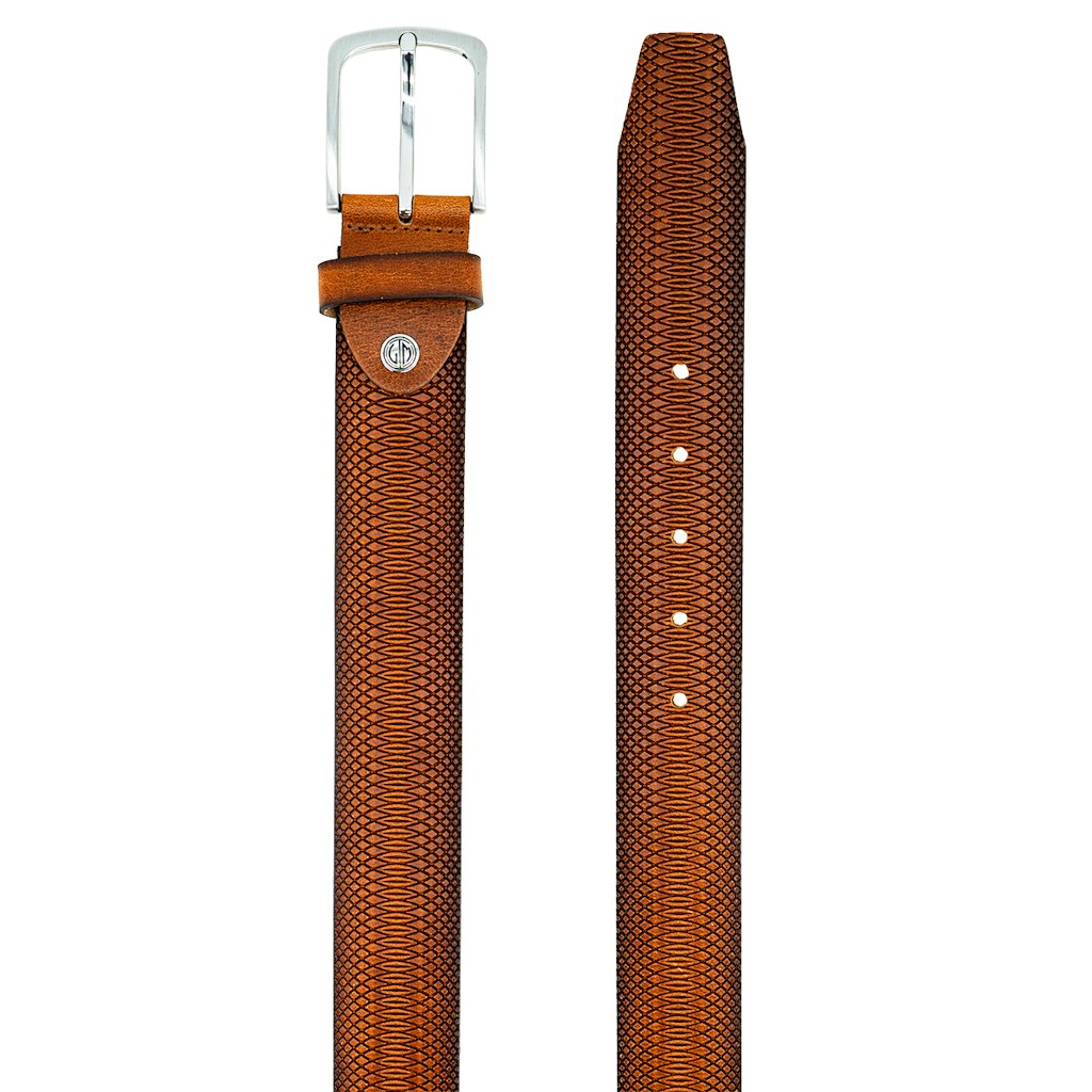 LINDENMANN Herren Gürtel Cognac