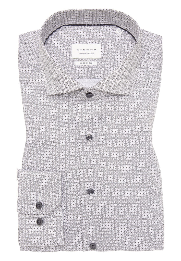 Eterna Herren Hemden lang  Silber