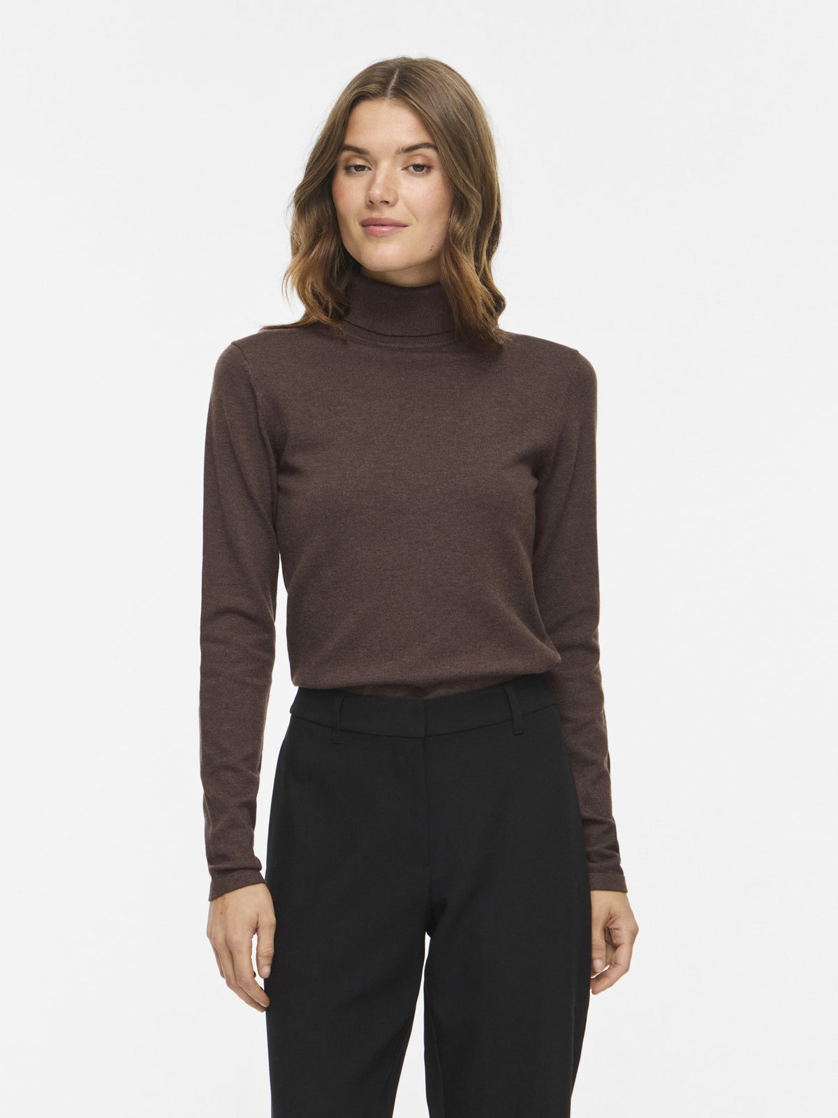 Vila Damen Pullover Coffee Bean/Mel