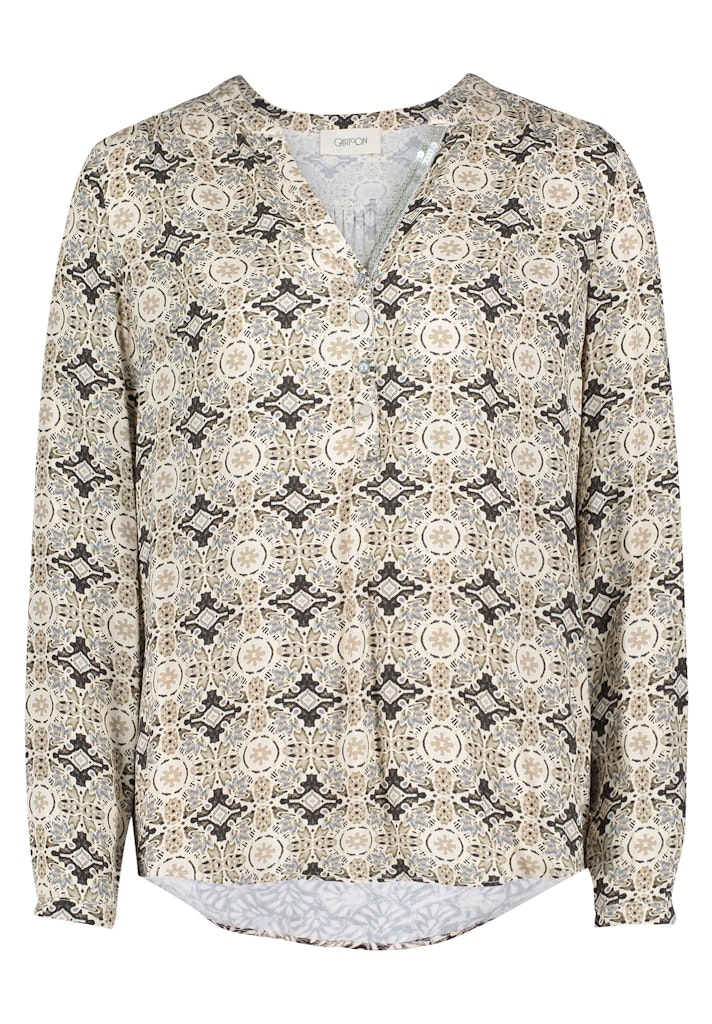 Cartoon Damen Blusen Cream/Green