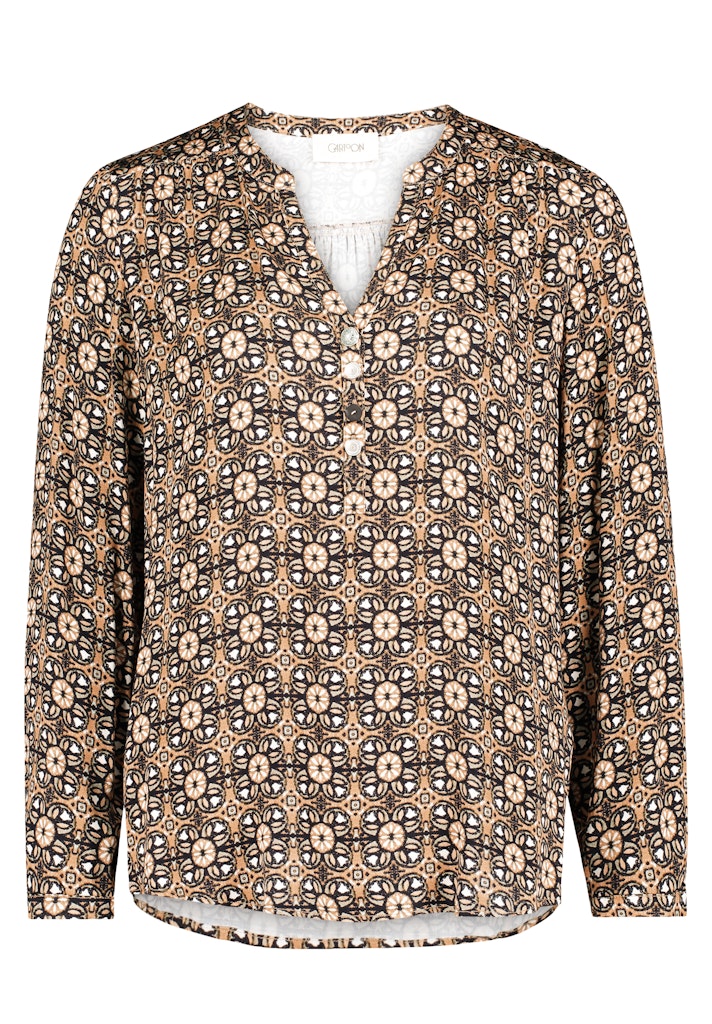 Cartoon Damen Blusen Camel/Black