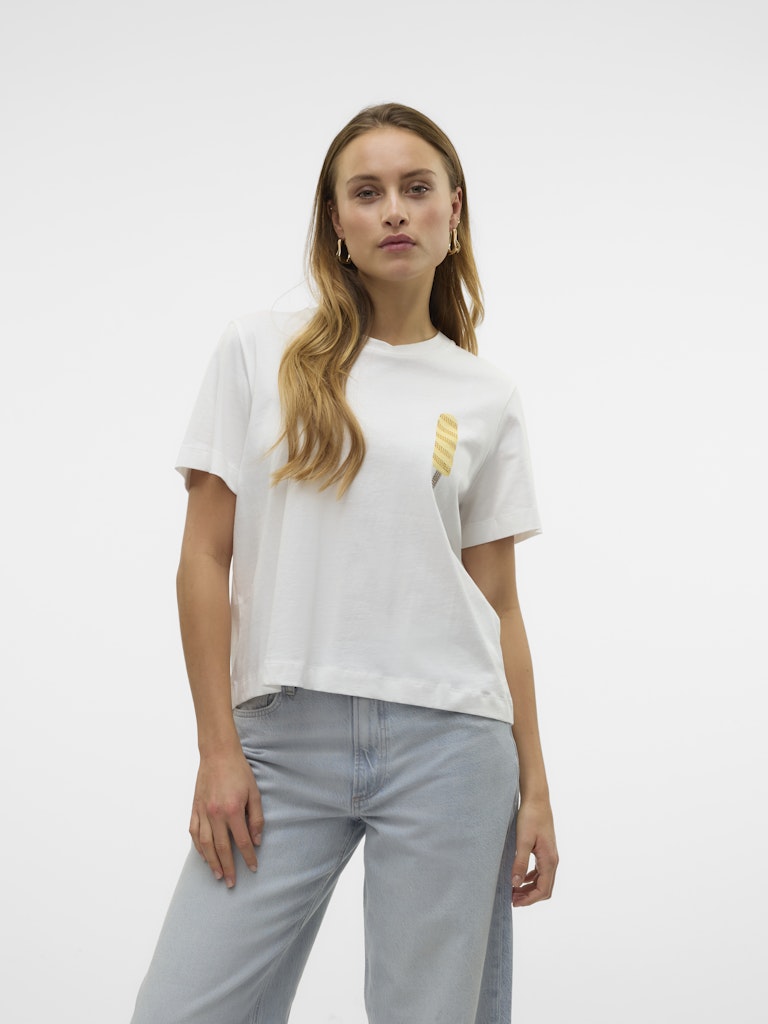Vero Moda Damen T-Shirts Snow White/Ice