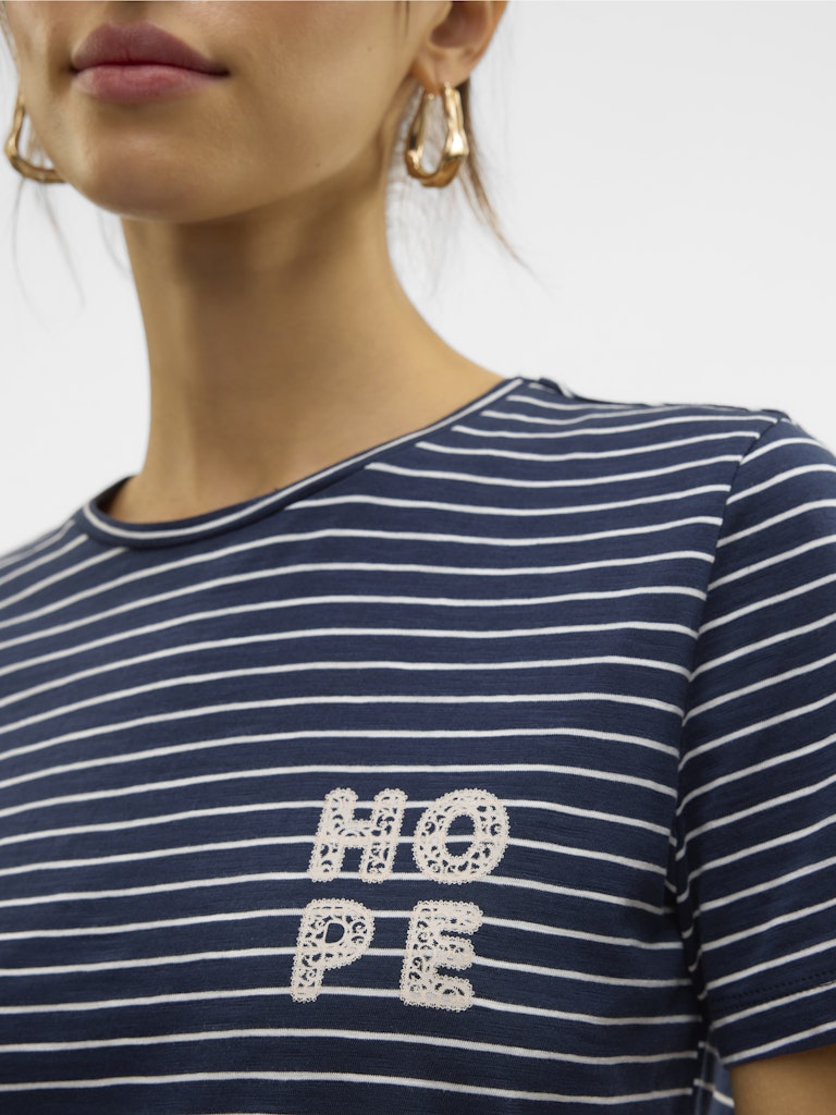 Vero Moda Damen T-Shirts Navy Blazer/Sno