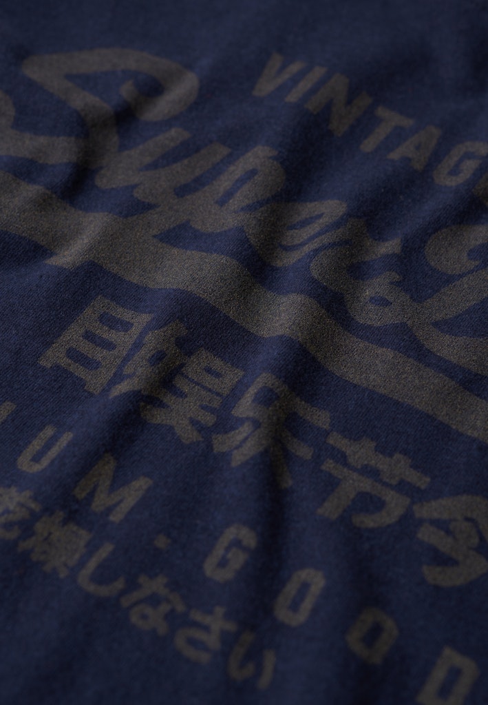 Superdry Men Herren T-Shirts kurz T Navy Marl