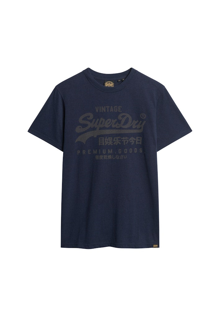 Superdry Men Herren T-Shirts kurz T Navy Marl