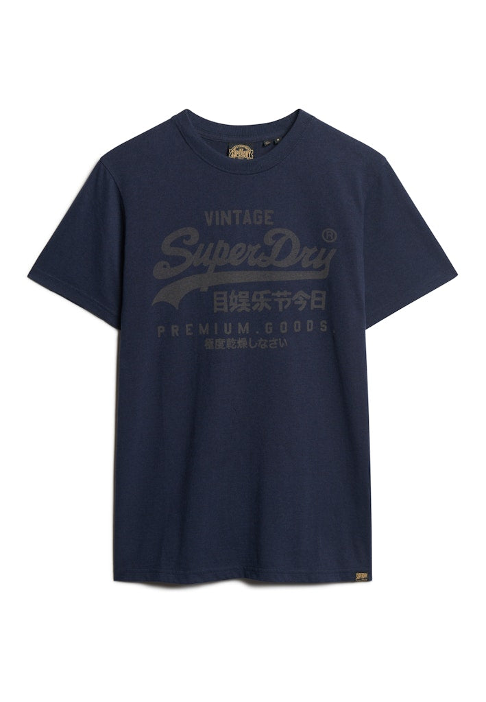 Superdry Men Herren T-Shirts kurz T Navy Marl