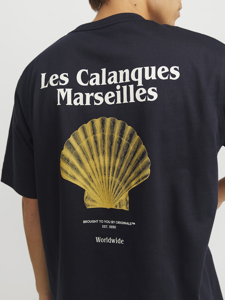 Jack & Jones Herren T-Shirts kurz Black/Yellow Cl