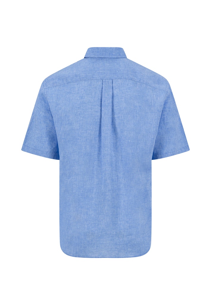 Fynch-Hatton Herren Hemden kurz Crystal Blue