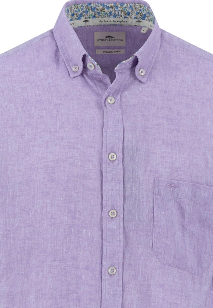 Fynch-Hatton Herren Hemden kurz Light Purple