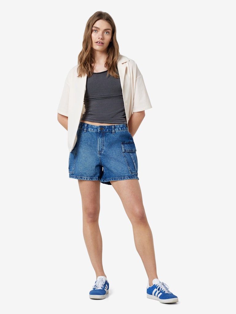 Noisy May Damen Shorts Medium Blue Den