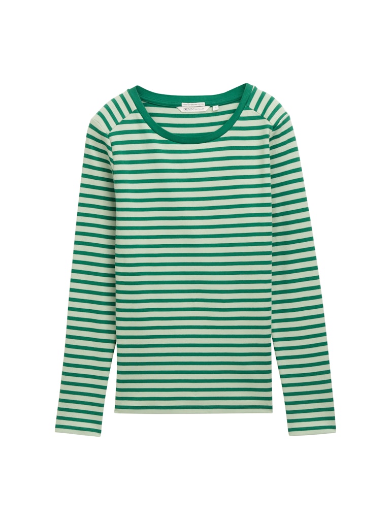 Tom Tailor denim Damen T-Shirts Tonal Green Str
