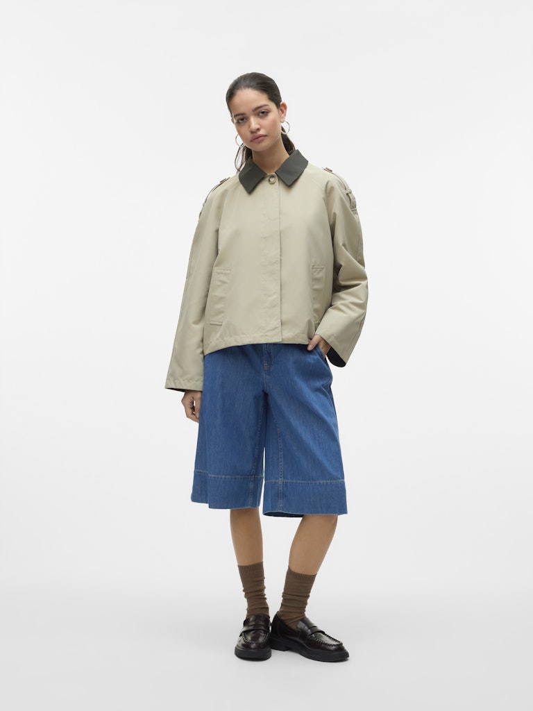 Vero Moda Damen Jacken Eucalyptus/Peat
