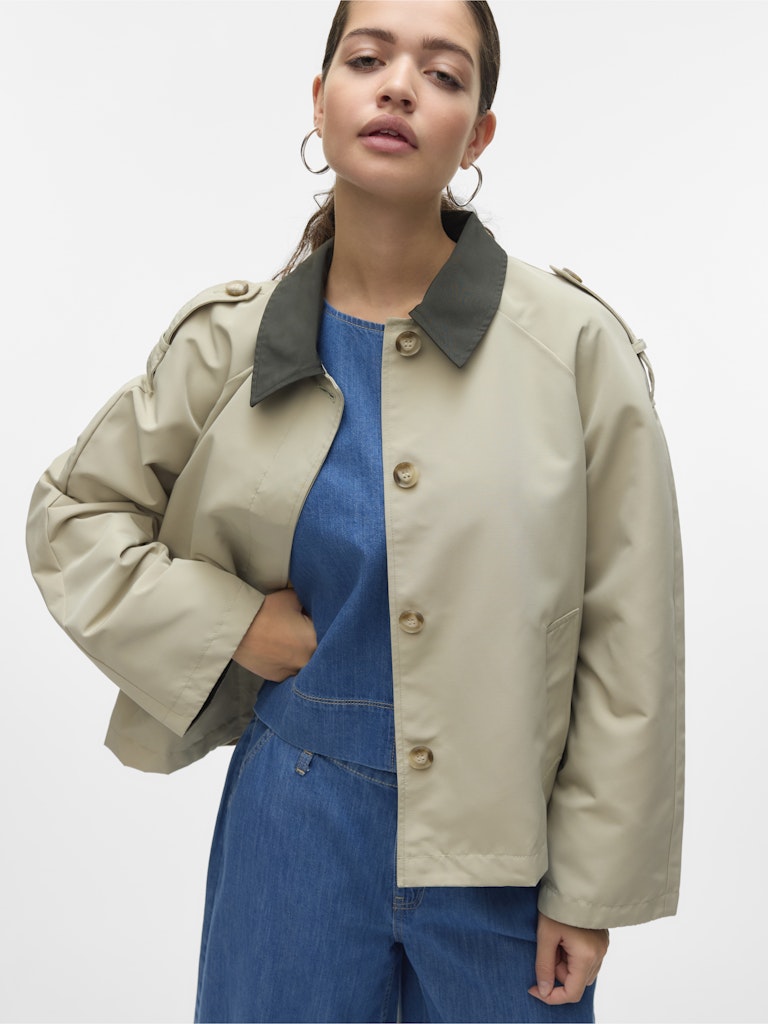 Vero Moda Damen Jacken Eucalyptus/Peat