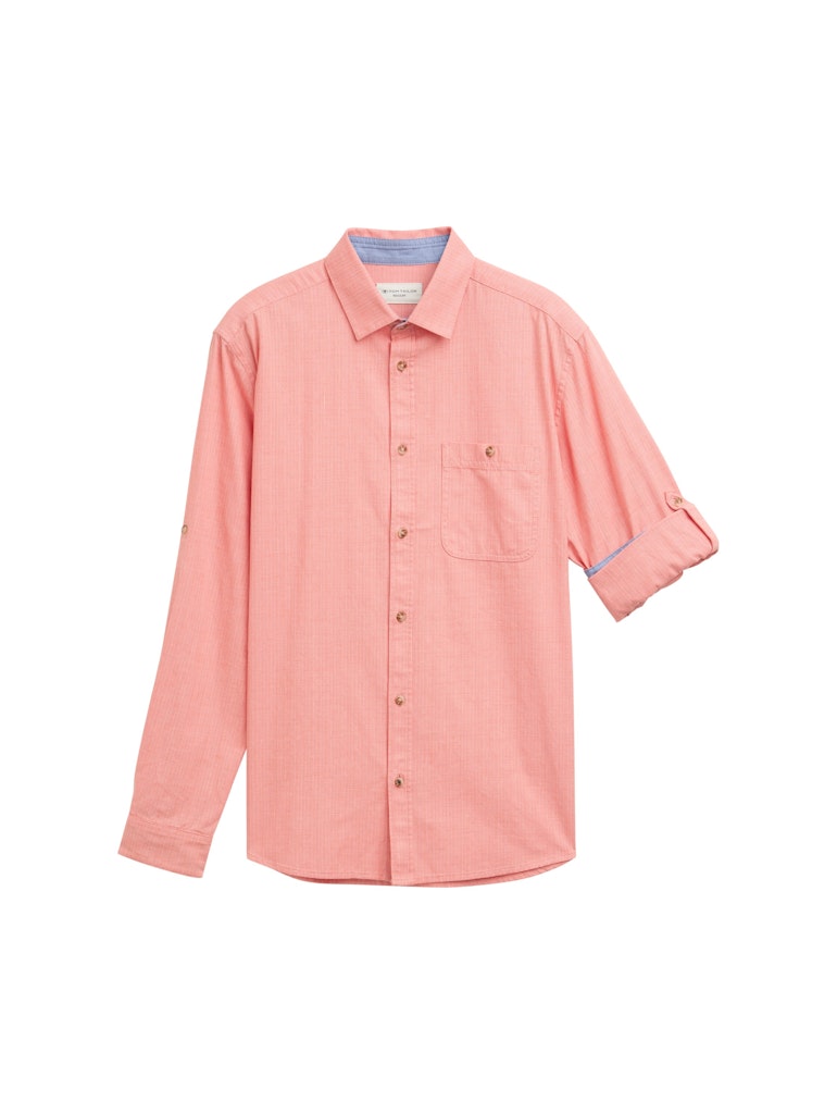 Tom Tailor Herren Hemden lang Coral Straight