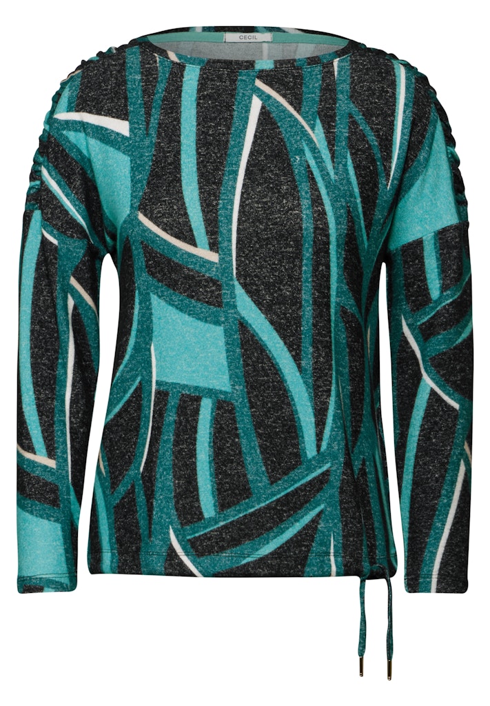 Cecil Damen T-Shirts  Black Mel