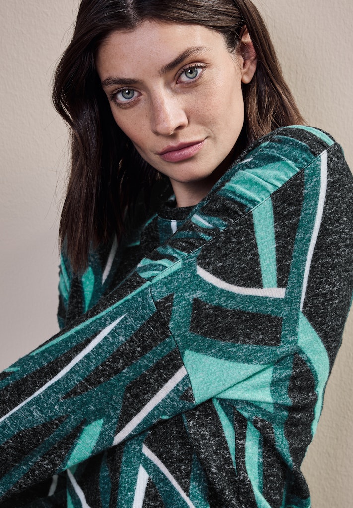 Cecil Damen T-Shirts Black Mel