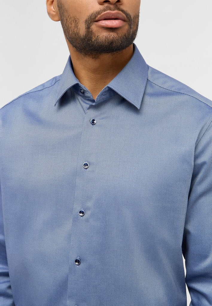 Eterna Herren Hemden lang  Dunkelblau