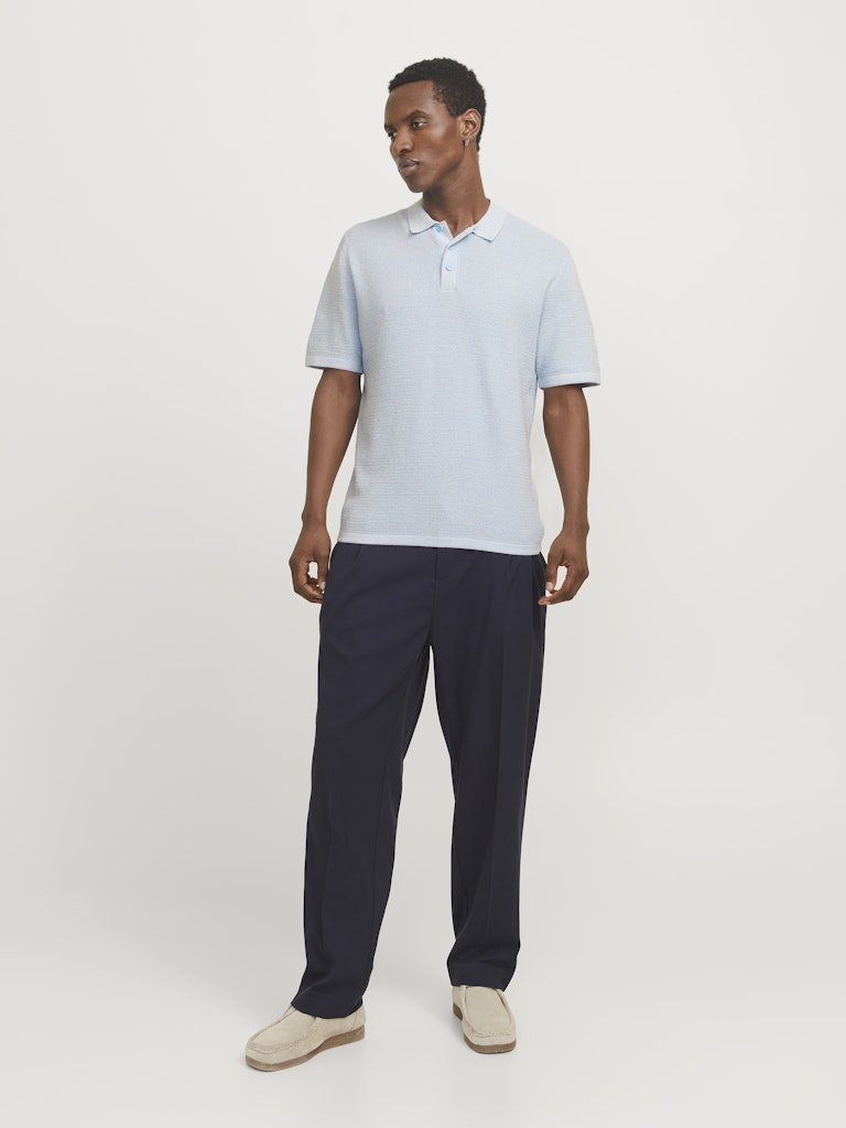 Jack & Jones Herren Polo-Shirts Chambray Blue/W