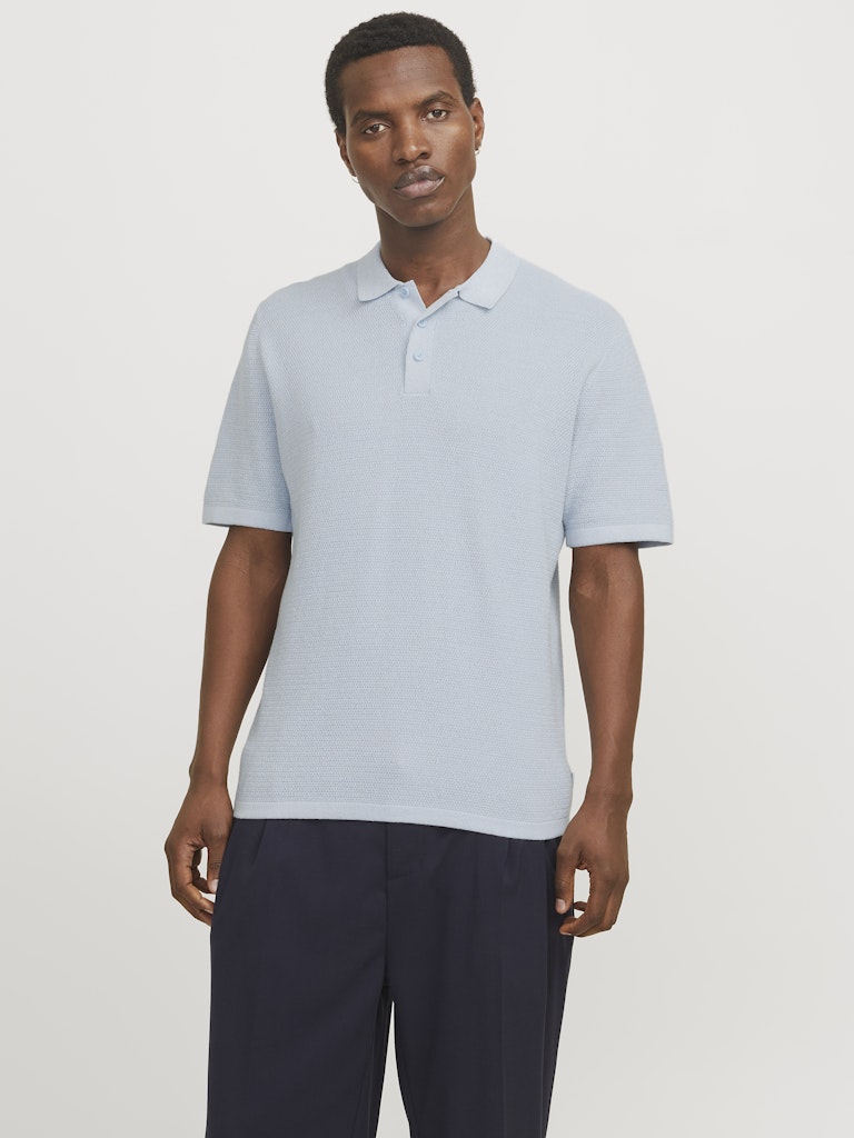 Jack & Jones Herren Polo-Shirts Chambray Blue/W