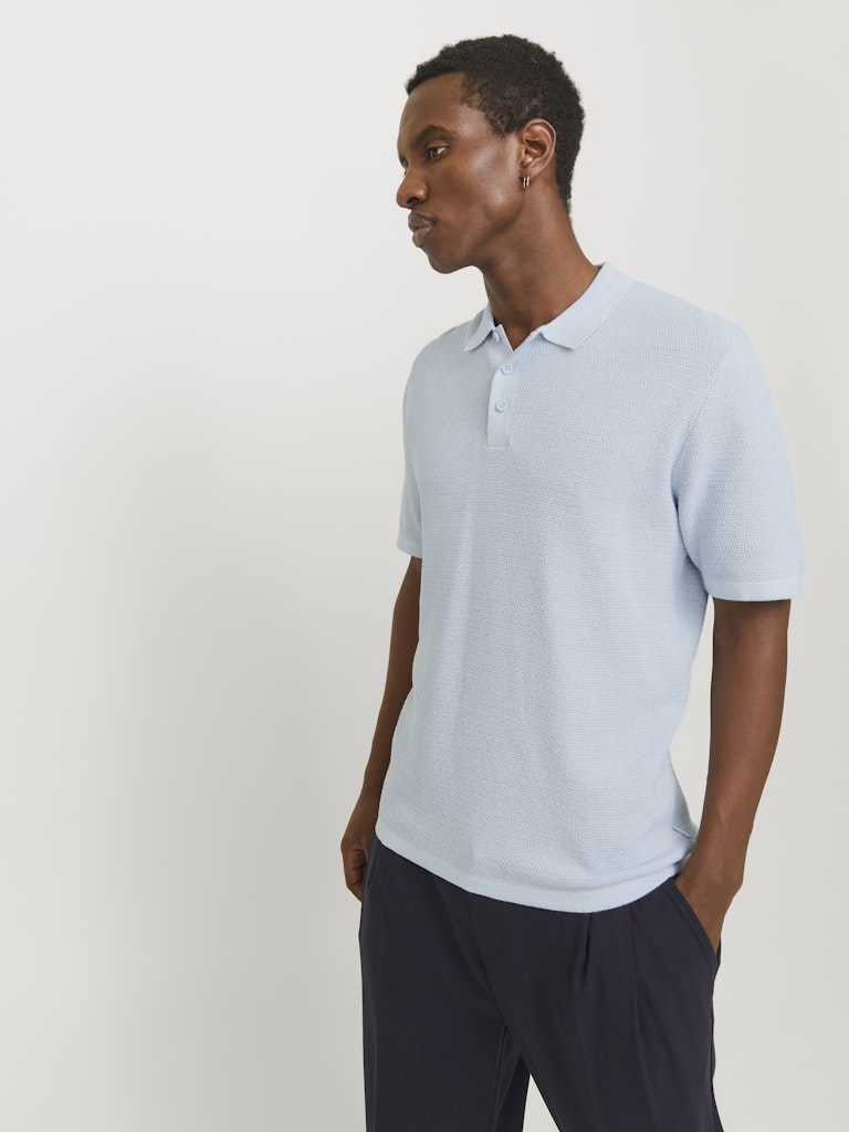 Jack & Jones Herren Polo-Shirts Chambray Blue/W