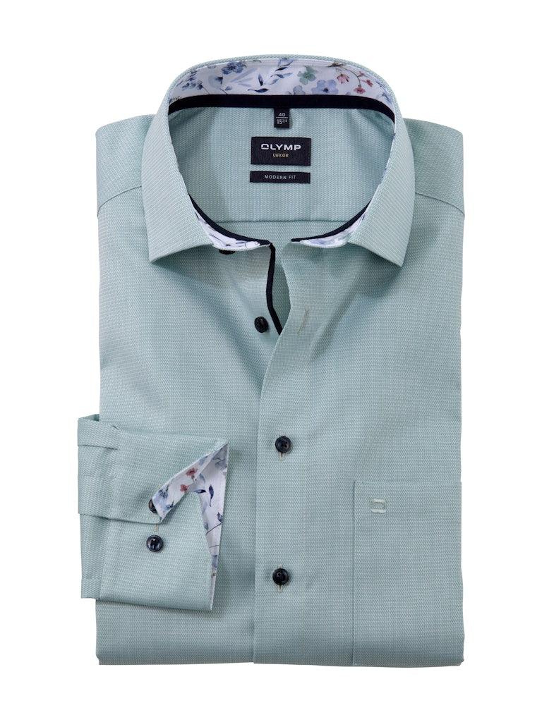 Olymp Herren Hemden lang  Grõn