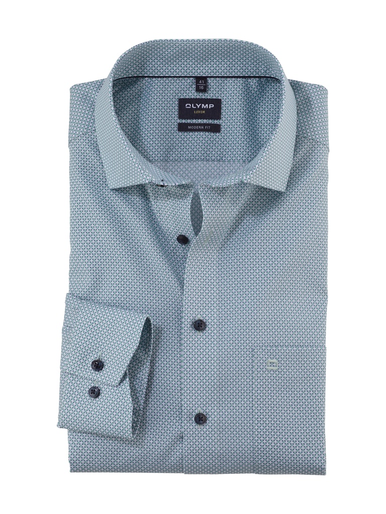 Olymp Herren Hemden lang  Grõn